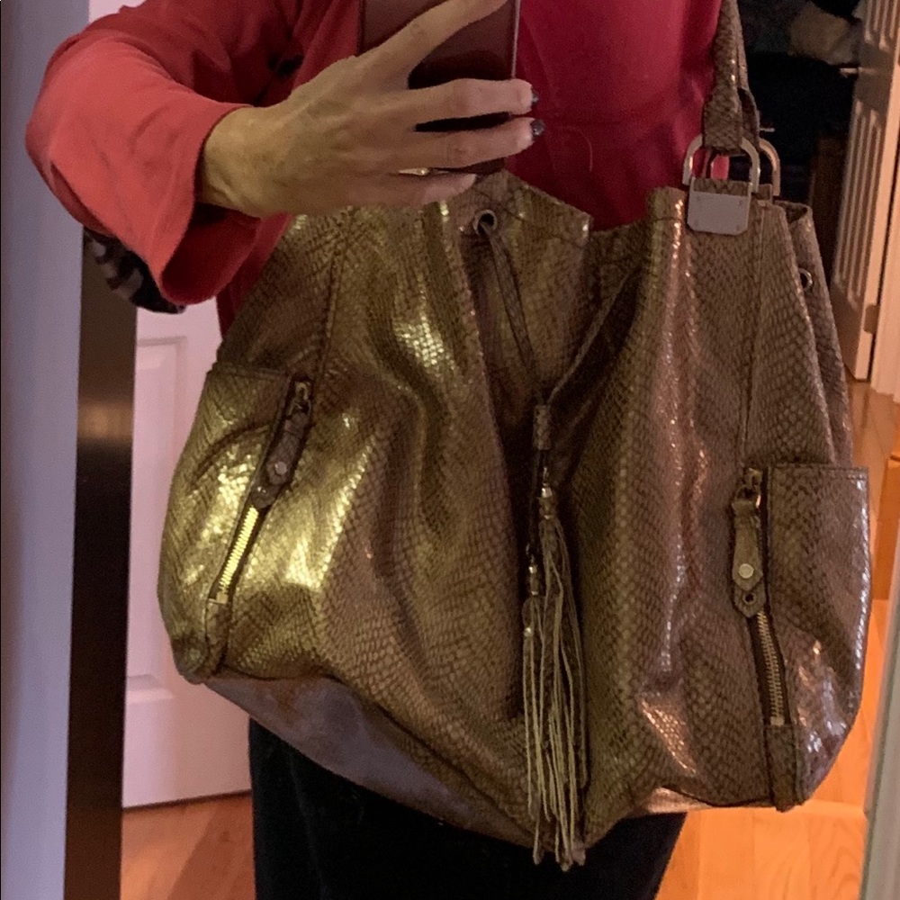 Authentic Gold Python Cole Haan Shoulder Bag! - image 5